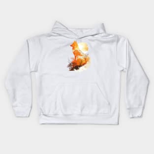 Fox deity silhouette Kids Hoodie